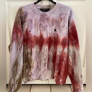 Teddy Fresh Watercolor Brushed Tie-Dye Crewneck